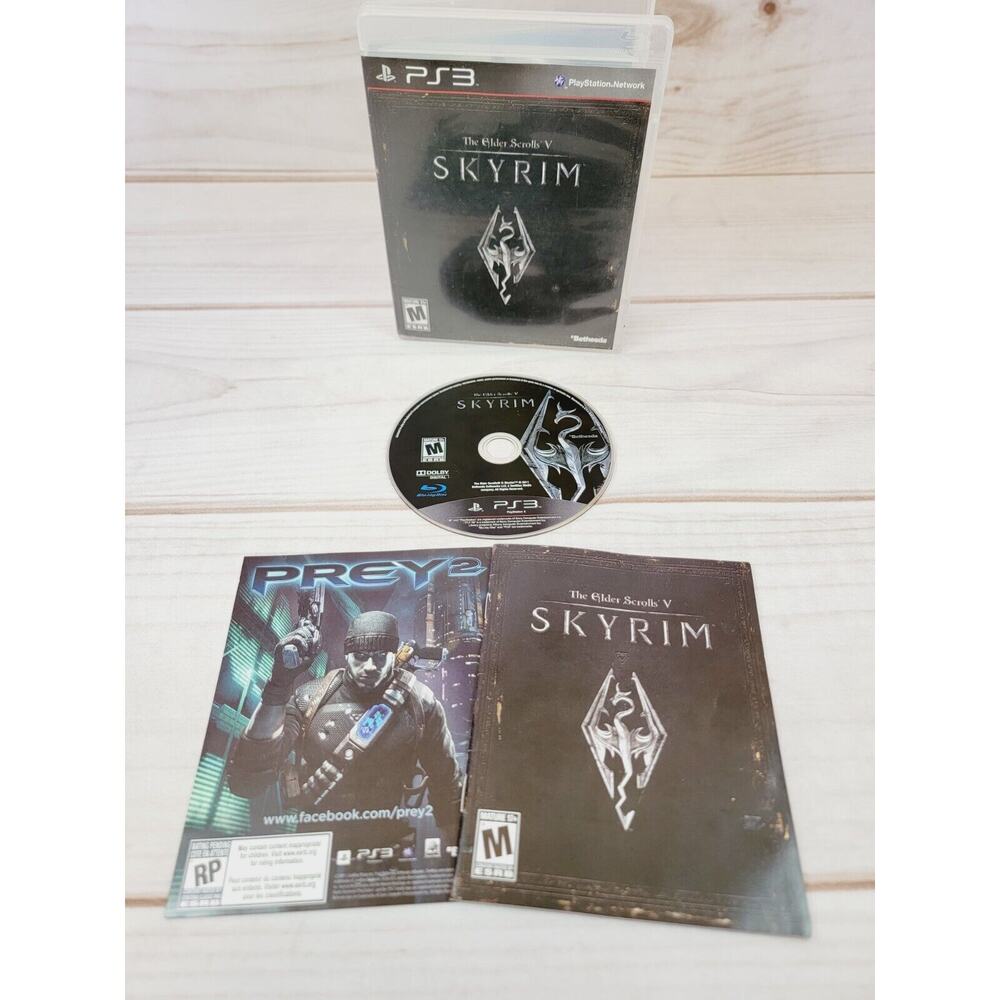 The Elder Scrolls V: Skyrim (Sony PlayStation 3, PS3) Tested, CIB with Manual
